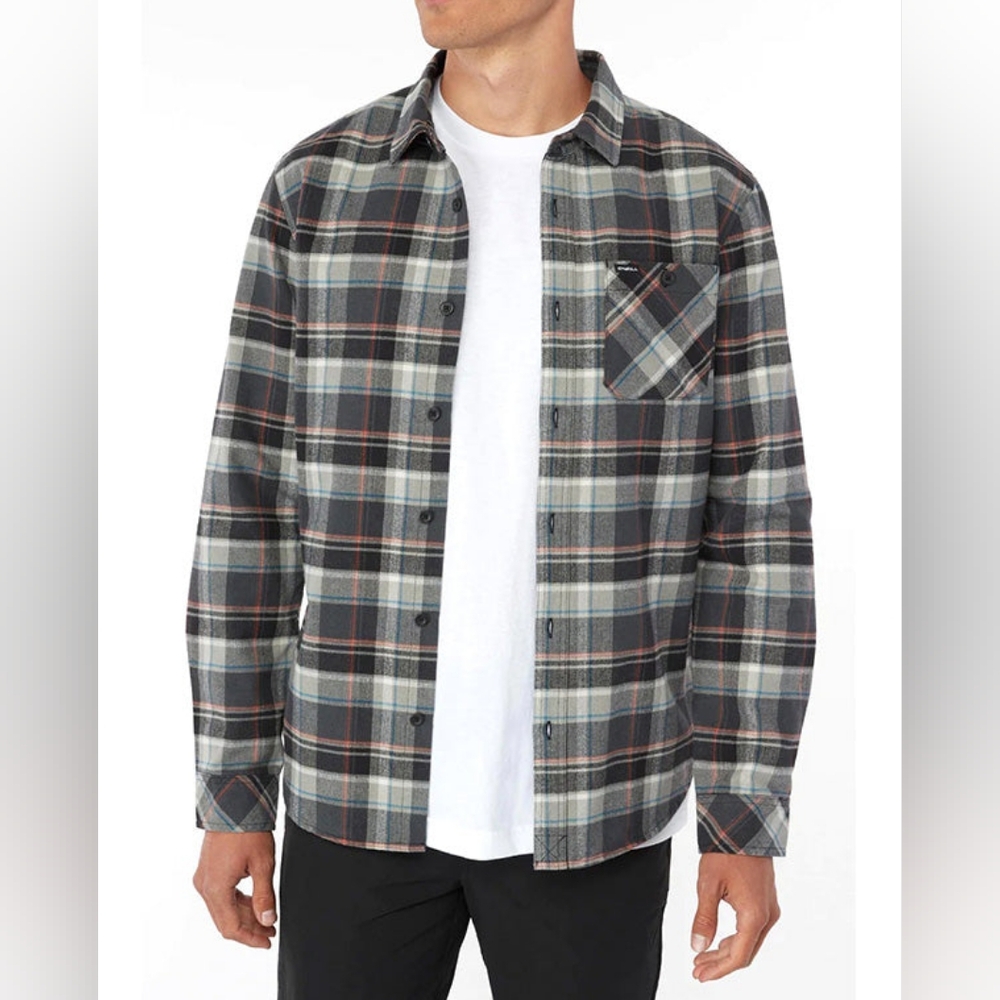 🌊O'Neill Winslow Plaid Flannel Shirt -MEN LARGE
